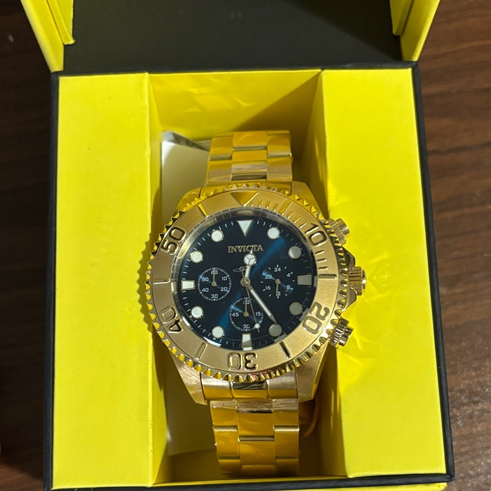 Invicta Gold and Blue Dive Watch